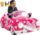 Minnie Mouse 6 Volt Electric Convertible Ride-On Car for Kids Ages 3 and Up