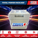 12V Rechargeable Power Wheels Battery | 12 Ah Replacement Part for Kids Cars