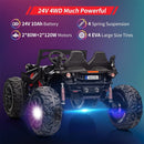 24V Electric 4WD Off-Road Ride-On UTV Quad Car for Kids