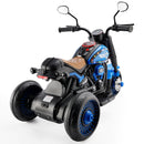 3-Wheel Electric Ride-On Motorcycle for Kids with Colorful Lights and Music - Blue B9
