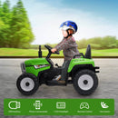 Battery-Powered 6-Wheel Electric Toy Tractor with Trailer for Children Ages 3 and Up