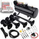 178DB 4-Trumpet Air Horn Kit with 150 PSI for Powerful Sound 12V