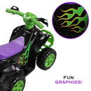 Monster Jam 6V Kids ATV Quad - Safe and Powerful Ride-On Toy with Rechargeable Battery