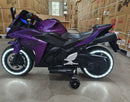 Purple 12V Ride-On Motorcycle for Kids - Perfect for Boys and Girls