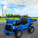 12V Electric Dump Truck with Remote Control, 4-Wheel Ride-On Toy Car