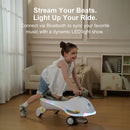 Shark Bros 12V Wiggle Car with Bluetooth Music and LED Lights, Supports 110 lb