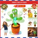 Interactive Dancing Cactus Plush with 120 Songs and Voice Repeat Function