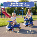 Rechargeable 2 in 1 Blue Wiggle Car with Pedal for Kids