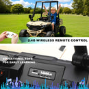 24V 4WD Dual-Seater Kids Golf Cart with Remote Control, Sunshade, and LED Lights
