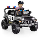 12V Electric Police Ride-On Car for Toddlers with Parental Remote Control