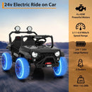 Garvee 24V Electric Ride-On Car for Older Kids with Remote Control and 4WD, 2-Seater
