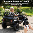 Electric Black 24V Ride-On Car with Bluetooth, LED Lights, and Horn