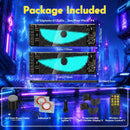 7''x3'' Animated Dual LED Motorcycle Windshield Lights with APP & Remote Control