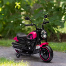 Pink 6V Children's Motorcycle with Training Wheels and One-Button Start