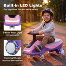 Flashing Wheel Ride-On Car with Lights and Music for Kids 3 Years and Up