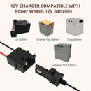 12V Battery Charger Adapter for Ride-On Toys, Jeep, Raptor, and Dod
