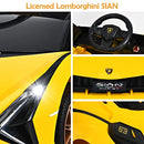12V Electric Yellow Lamborghini SIAN Ride-On Car for Kids