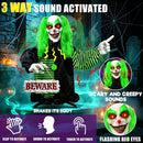 3 Ft Spooky Sound-Activated Animatronic Halloween Decor for Outdoors