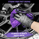 6-Piece Vibrant Purple Car Wheel and Tire Cleaning Brush Set
