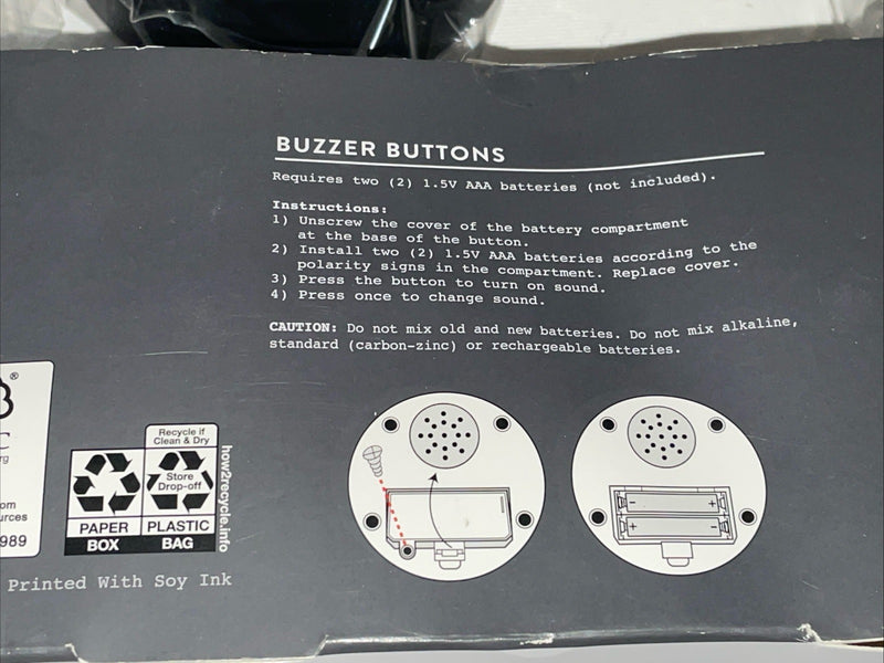 Yes No Buzzer Button Game with 10 Sayings for Party and Game Night Gifts