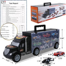 Compact Vehicle Playset with 12 Die-Cast Cars for Ages 3-7
