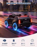 Black 24V Licensed Cadillac Escalade Kids' 2-Seater Ride-On Car