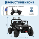 24V Electric 4WD Ride-On Car for Older Kids with Remote Control, 2-Seater UTV