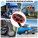 Supertone Dual Tone 12V Electric Horns with Red Grill