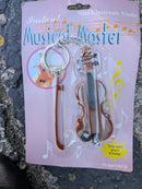 Mini Electronic Violin Keychain with 8 Songs for Ages 8 and Up