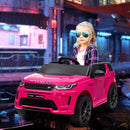 Licensed 12V Pink Kids Ride-On Car with Soft Start and Land Rover Design