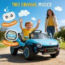 12V Volkswagen Beetle Electric Ride-On Car for Kids - Blue, Speeds Up to 2.5MPH
