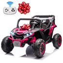 24V 2-Seat Kids UTV Parent Remote Slow Start Suspension Bluetooth USB LED Black