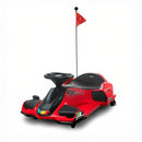 Red 12v Electric Drift Go Kart: Fun Ride-On Toy for Kids with Soft Start and Music Features