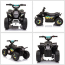 6V Electric Ride-On ATV for Toddlers 18-36 Months with Forward and Reverse Switch - Black