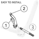 Chrome Shift Lever Kit with Stainless Steel Inner Shifter Lever Shaft
