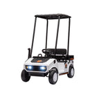 24V Dual-Seat Kids Golf Cart with Soft Start and Rear Suspension in White