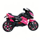 12V Battery Operated 3-Wheel Motorcycle Toy for Kids with Illuminated Wheels