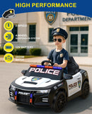 Electric Police Cruiser for Kids - 2WD 12V Ride-On Car with Remote Control