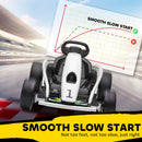 White 24V Electric Drift Go Kart for Children Aged 8 to 12 with Dual Speed Options