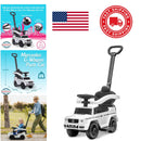 Durable Push Car for Toddlers Aged 1 to 3 with Backrest and Safety Bar