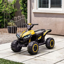Electric Battery-Powered 4-Wheel ATV Ride-On Toy for Kids - Yellow