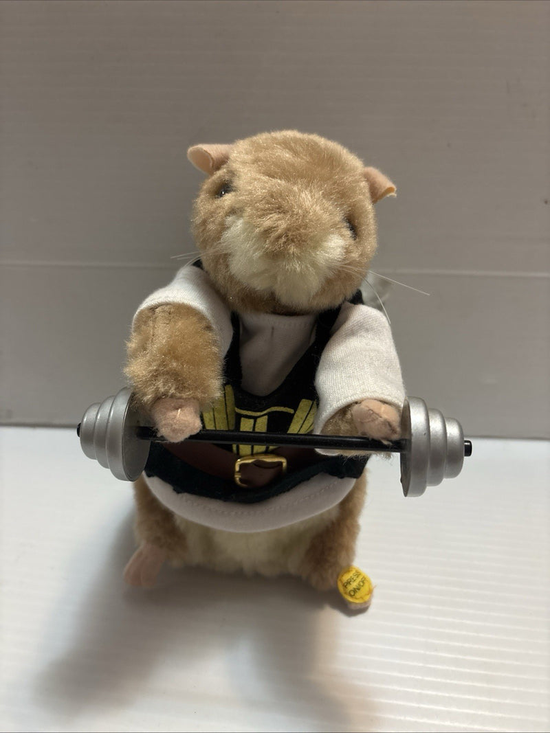 Dancing Hamster Gym Weight Lifter Toy with Singing and Dance Features