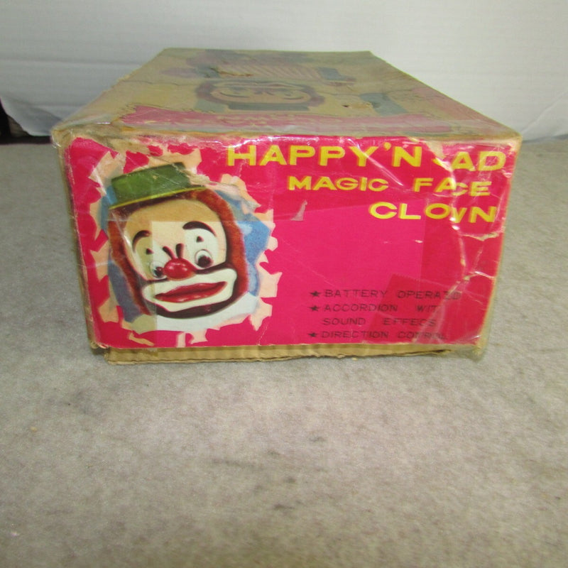 Battery Operated Magic Face Clown Toy with Happy and Sad Expressions in Original Box from Japan
