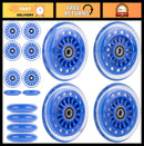 Wiggle Car Wheel Replacement Set - 2 Front & 2 Rear Polyurethane Wheels, ABEC-9