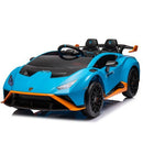 Lamborghini Huracan Sto 24V Kids Electric Drift Car with LED Lights, Speeds Up to 5.59 MPH