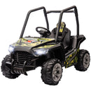 12V Green Kids Electric Car with Dual Motors, Remote Control, and Suspension