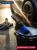 TAKAVU Long Reach Wheel and Tire Brush with Soft Bristles (Blue)