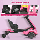 6V Electric Drift Go Kart for Kids with 360° Spin - Pink