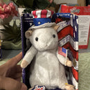 Gemmy Plush Dancing Hamster Uncle Sammie - Battery Operated with Box and Press Foot
