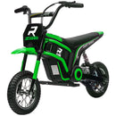 350W Electric Dirt Bike for Teens with 15 MPH Twist Grip Throttle in Green